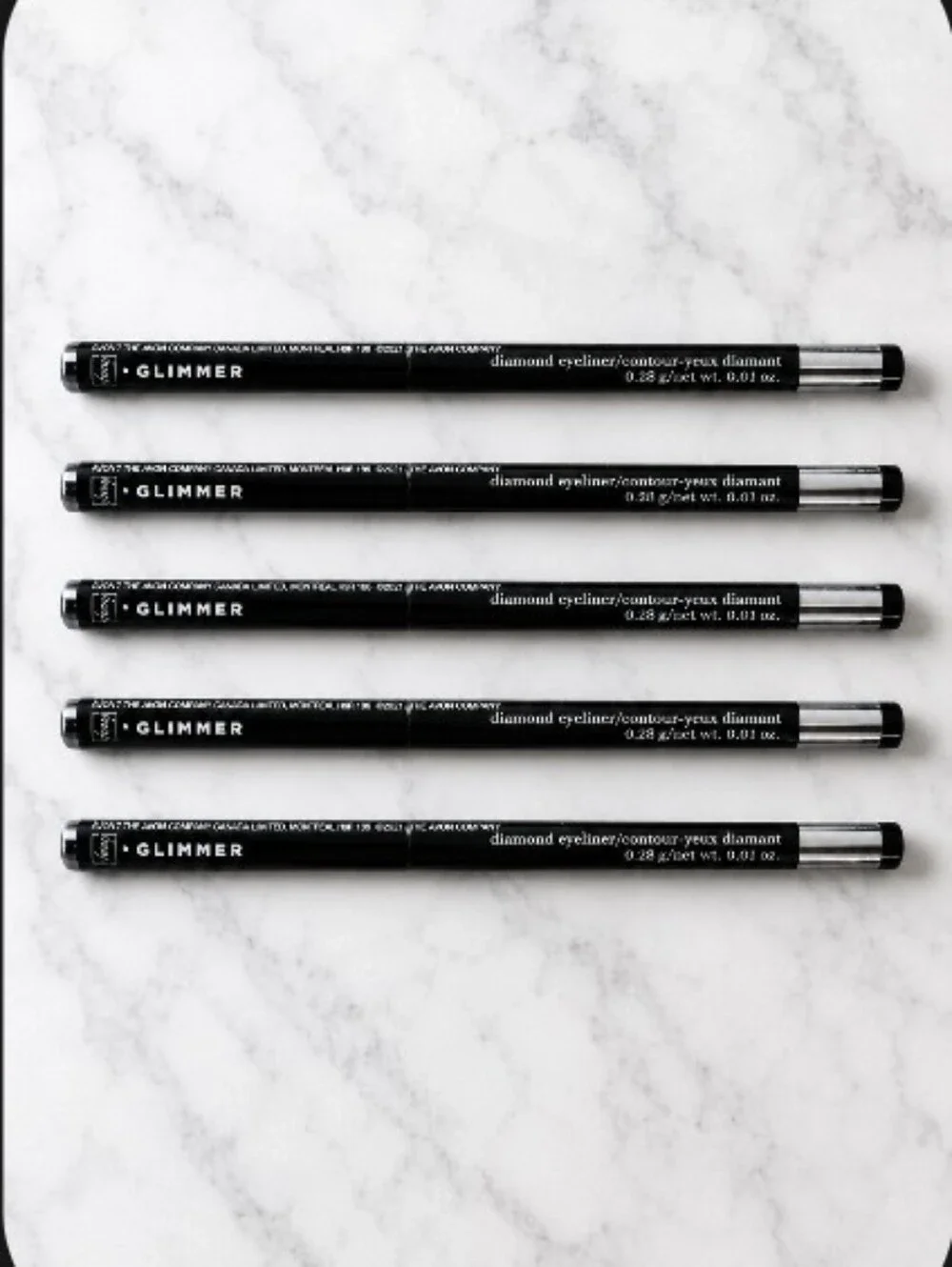 5 x Avon fmg Glimmer Diamonds (Black) Eyeliner .01 oz each NEW & SEALED!